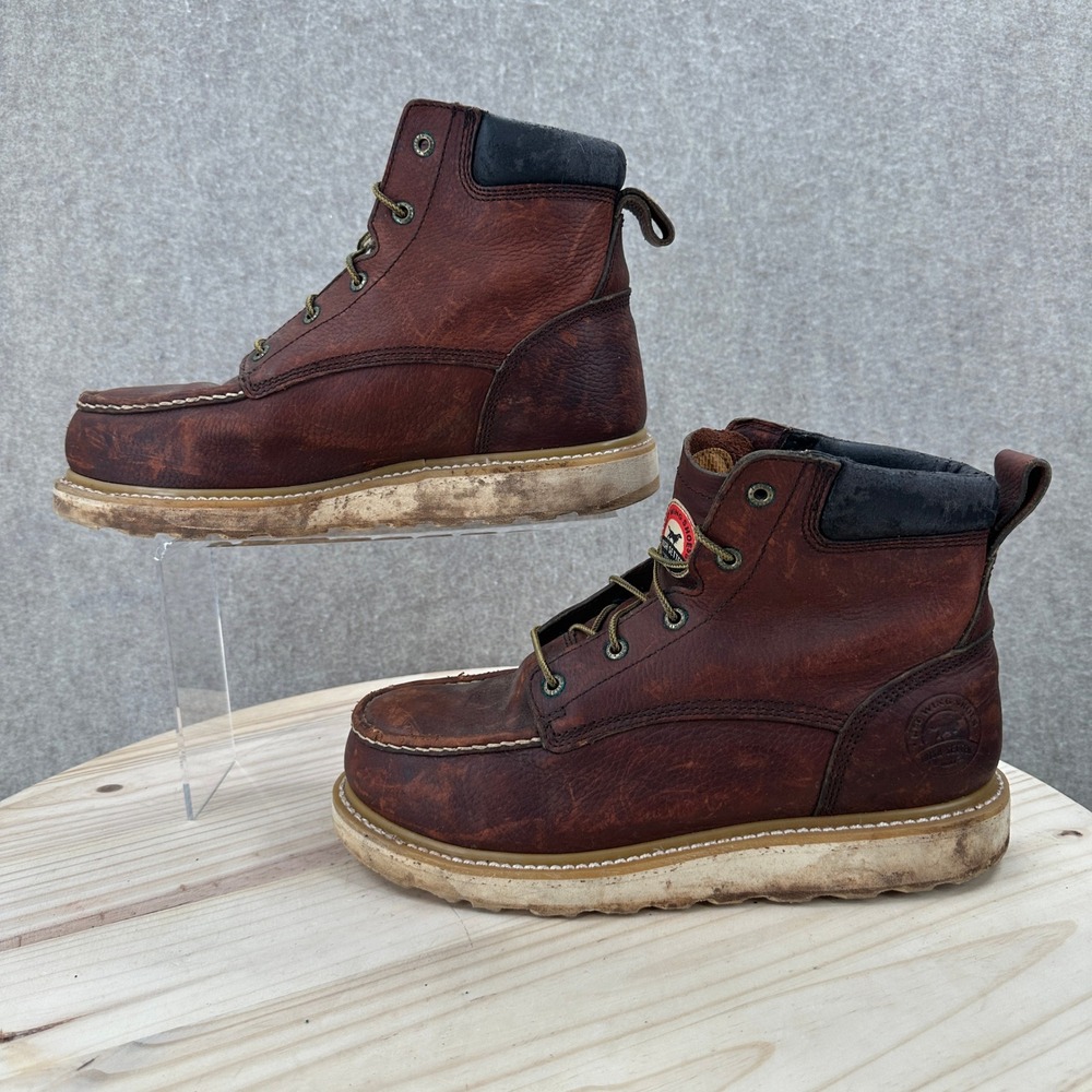 Irish Setter Ashby Work Boots Mens 10 EE Brown Red Wing Leather Moc Toe EH 83606